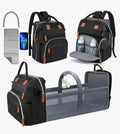 Multi-Function Baby Diaper Bag with Foldable Crib
